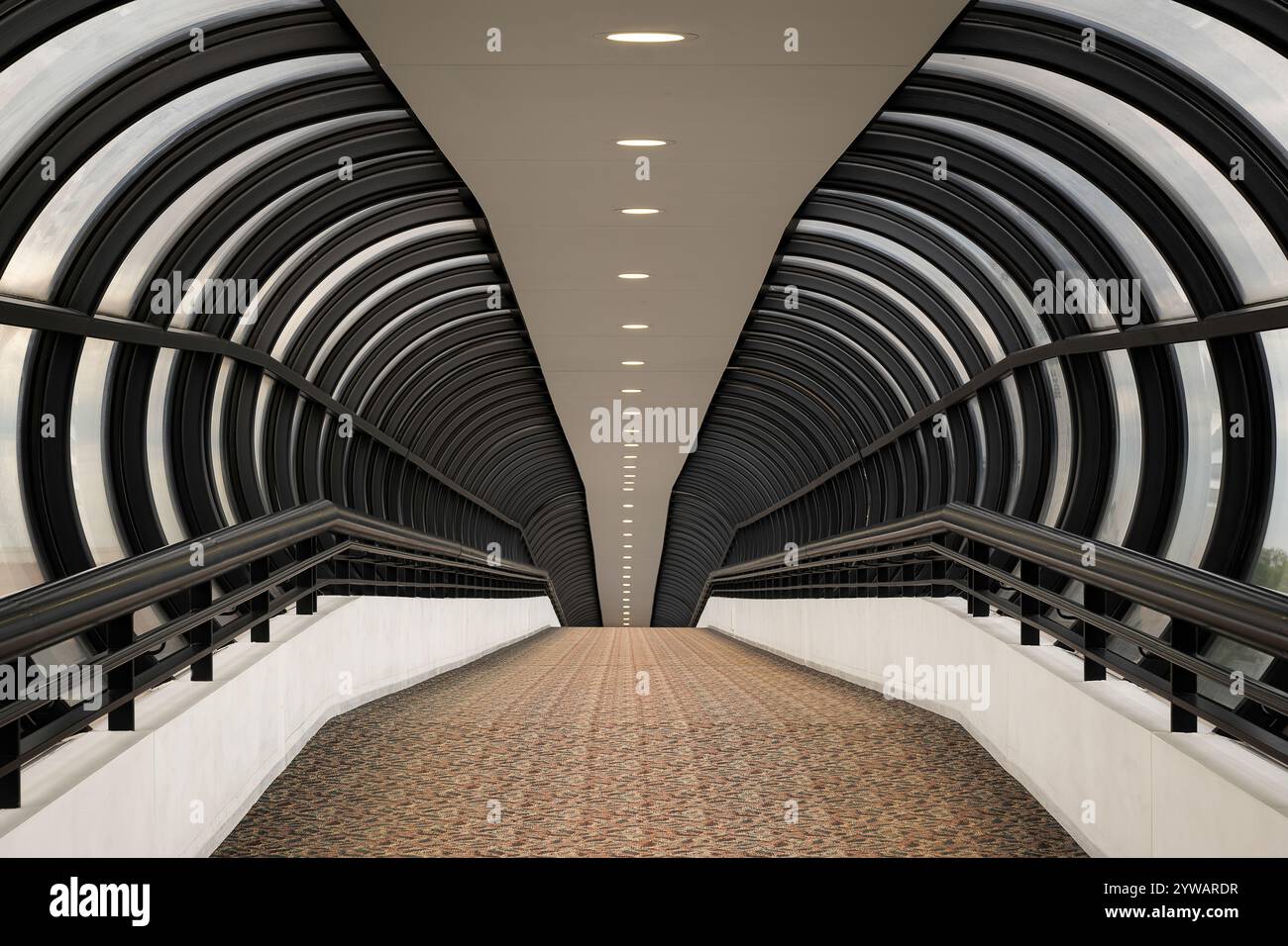 Skyway per Ryan Hall al 4251 di University Ave nel campus della University of North Dakota a Grand Forks, North Dakota Foto Stock