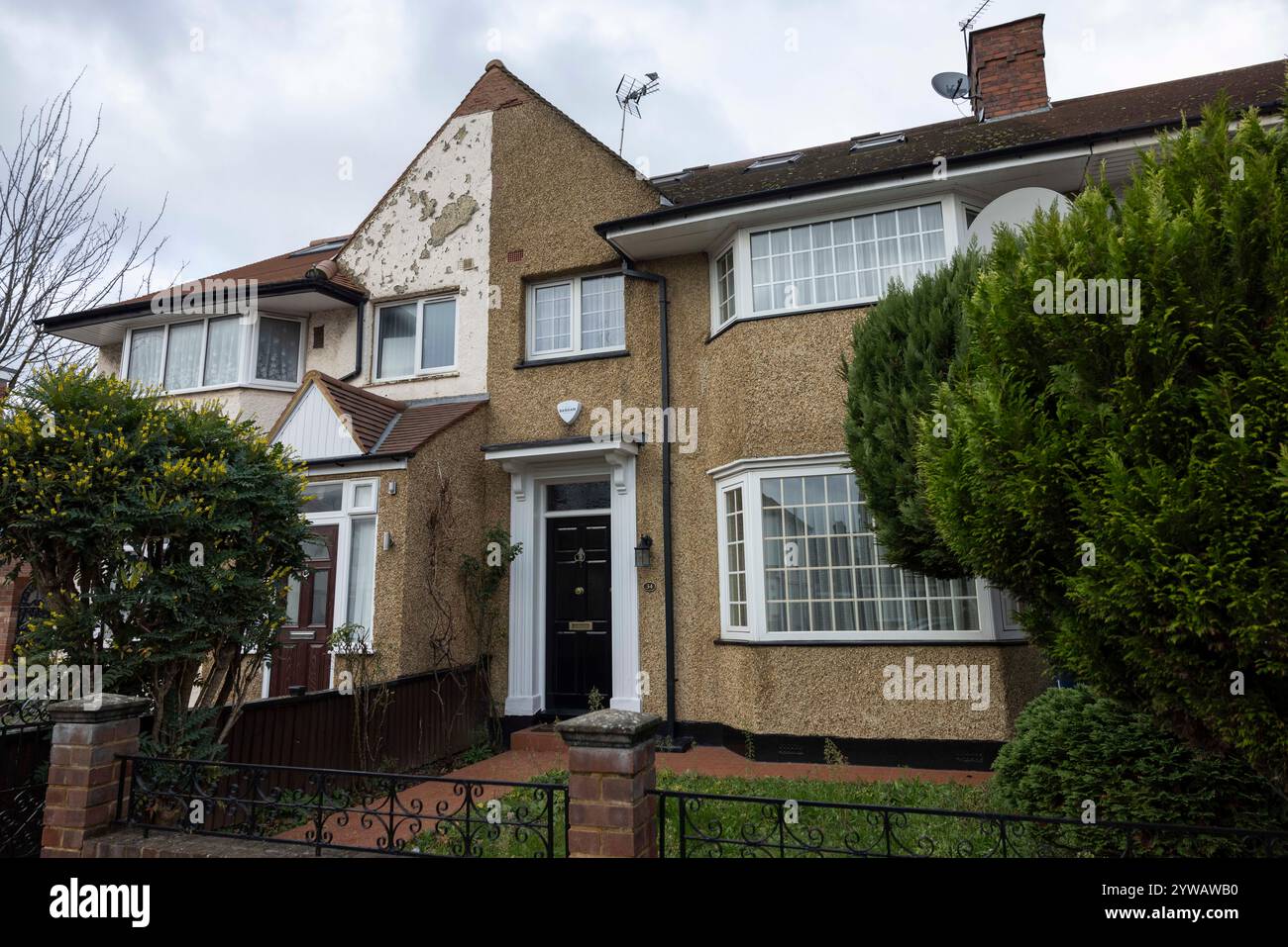 Allan Way ad Acton, nel nord-ovest di Londra, la casa dell'ex presidente siriano Bashar al Assad, il suocero Fawaz Akhras e di sua moglie Shar Otri Foto Stock