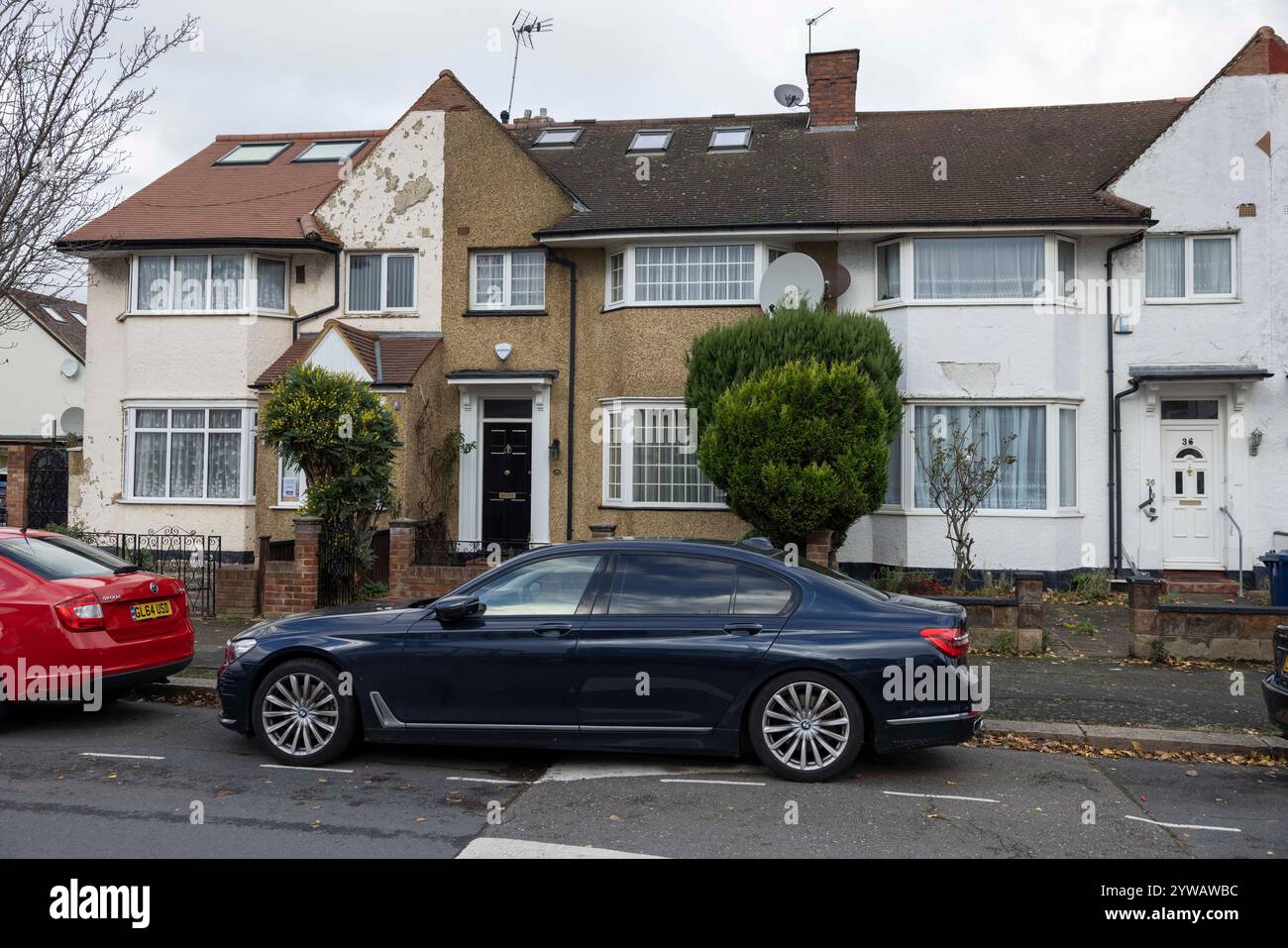 Allan Way ad Acton, nel nord-ovest di Londra, la casa dell'ex presidente siriano Bashar al Assad, il suocero Fawaz Akhras e di sua moglie Shar Otri Foto Stock