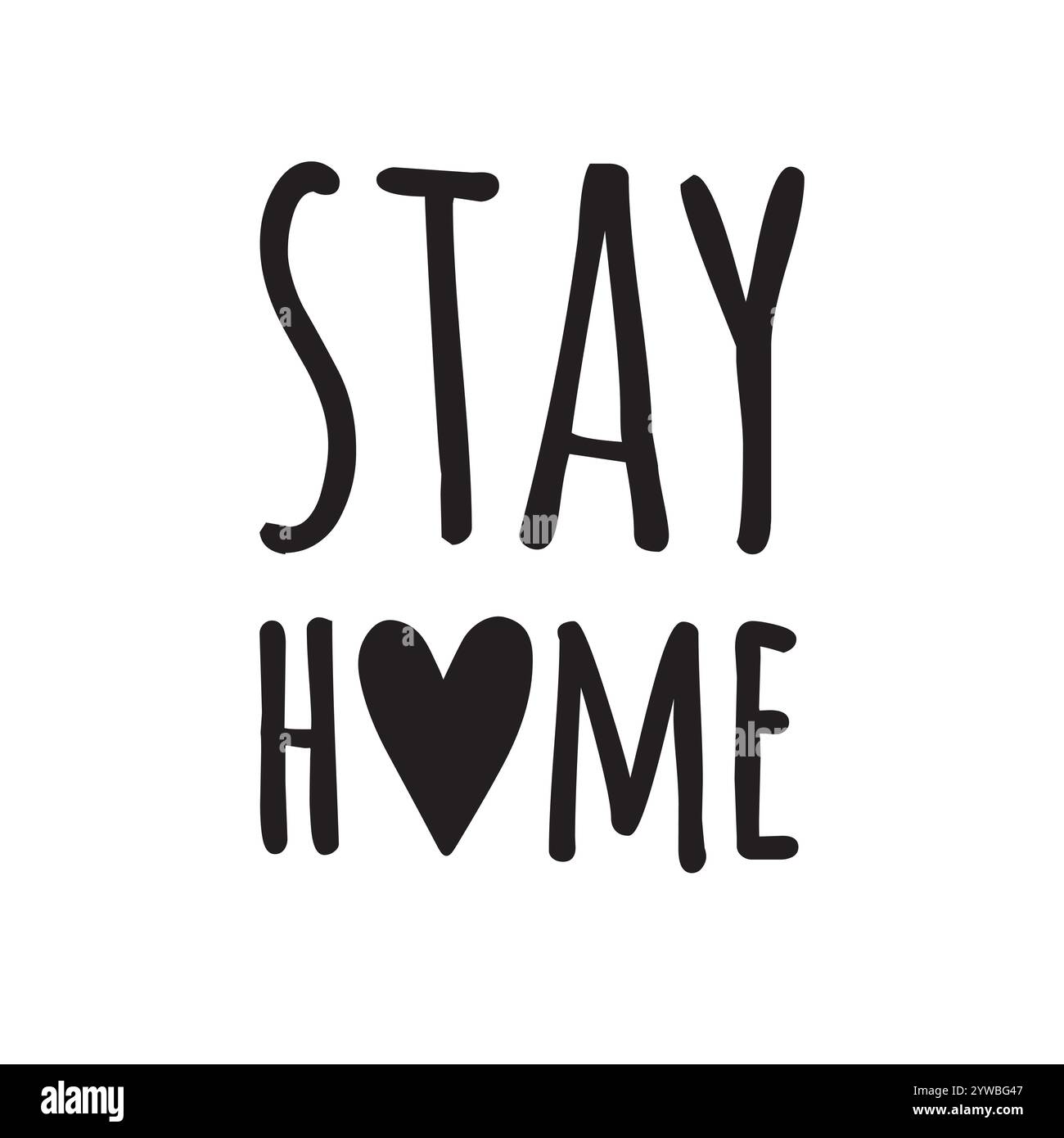 Poster tipografico con caratteri neri vettoriali per i tempi di auto-quarantena. Lettera a mano motivazione stampa illustrazione del design isolata su b bianco Illustrazione Vettoriale