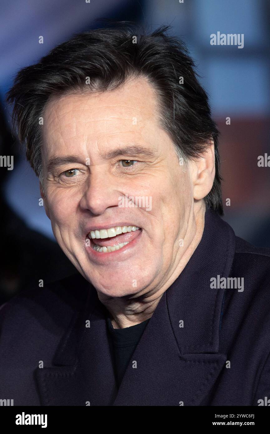 Londra, Regno Unito. 10 dicembre 2024. Nella foto: Jim Carrey partecipa alla premiere britannica di Sonic the Hedgehog 3 al Cineworld, Leicester Square. Credito: Justin ng/Alamy Live News Foto Stock