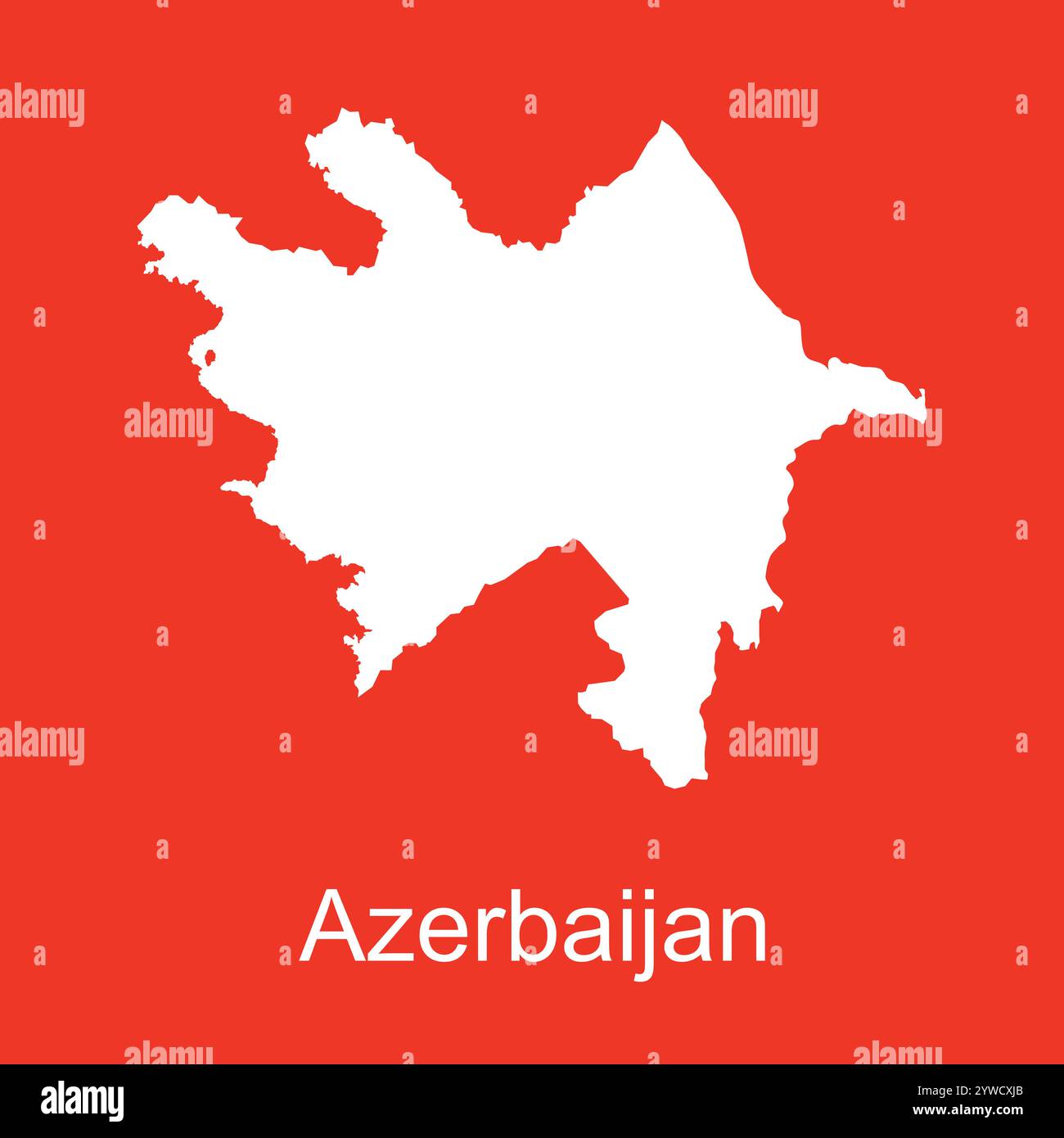 icona della mappa dell'azerbaigian disegno illustrativo Illustrazione Vettoriale