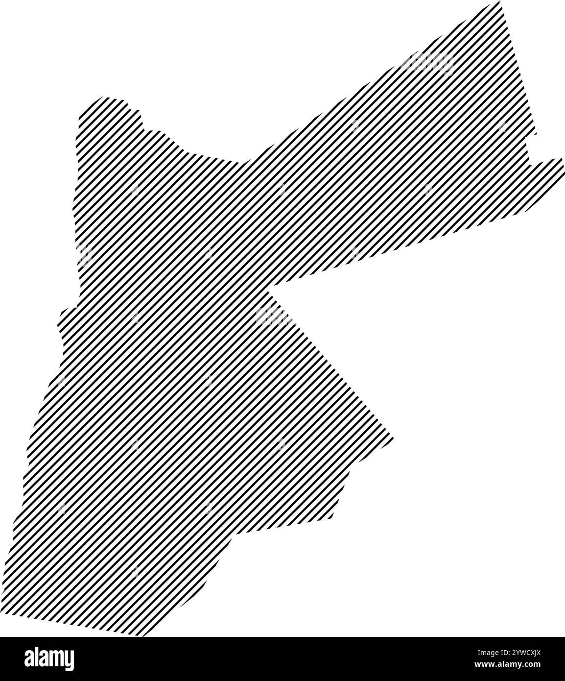 illustrazione dell'icona della mappa di jordan Illustrazione Vettoriale