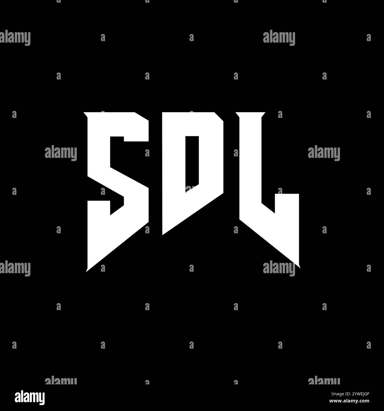 Logo SDL Letter per l'azienda tecnologica. Combinazione di colori bianco e nero con il logo SDL. Logo SDL, SDL Vector, design SDL, icona SDL, SDL alph Illustrazione Vettoriale