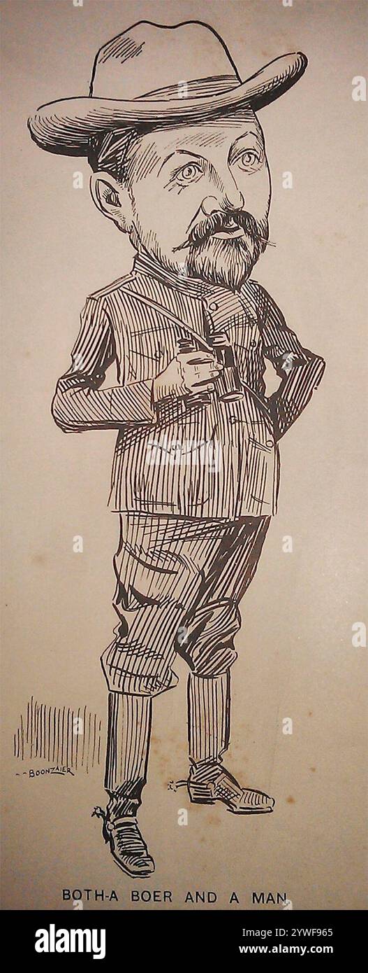 Caricatura di Louis Botha di D. C. Boonzaier, 1901 Foto Stock