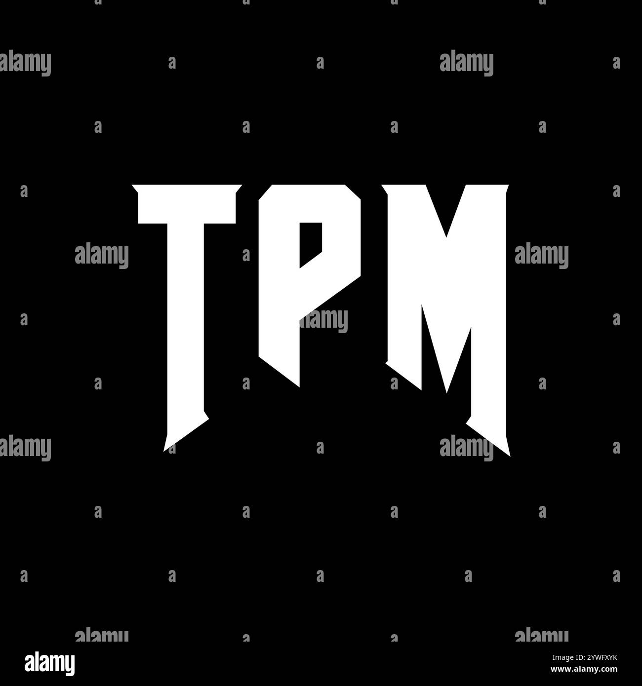 Logo TPM Letter per l'azienda tecnologica. Combinazione di colori bianco e nero con logo TPM. Logo TPM, vettore TPM, design TPM, icona TPM, alph TPM Illustrazione Vettoriale