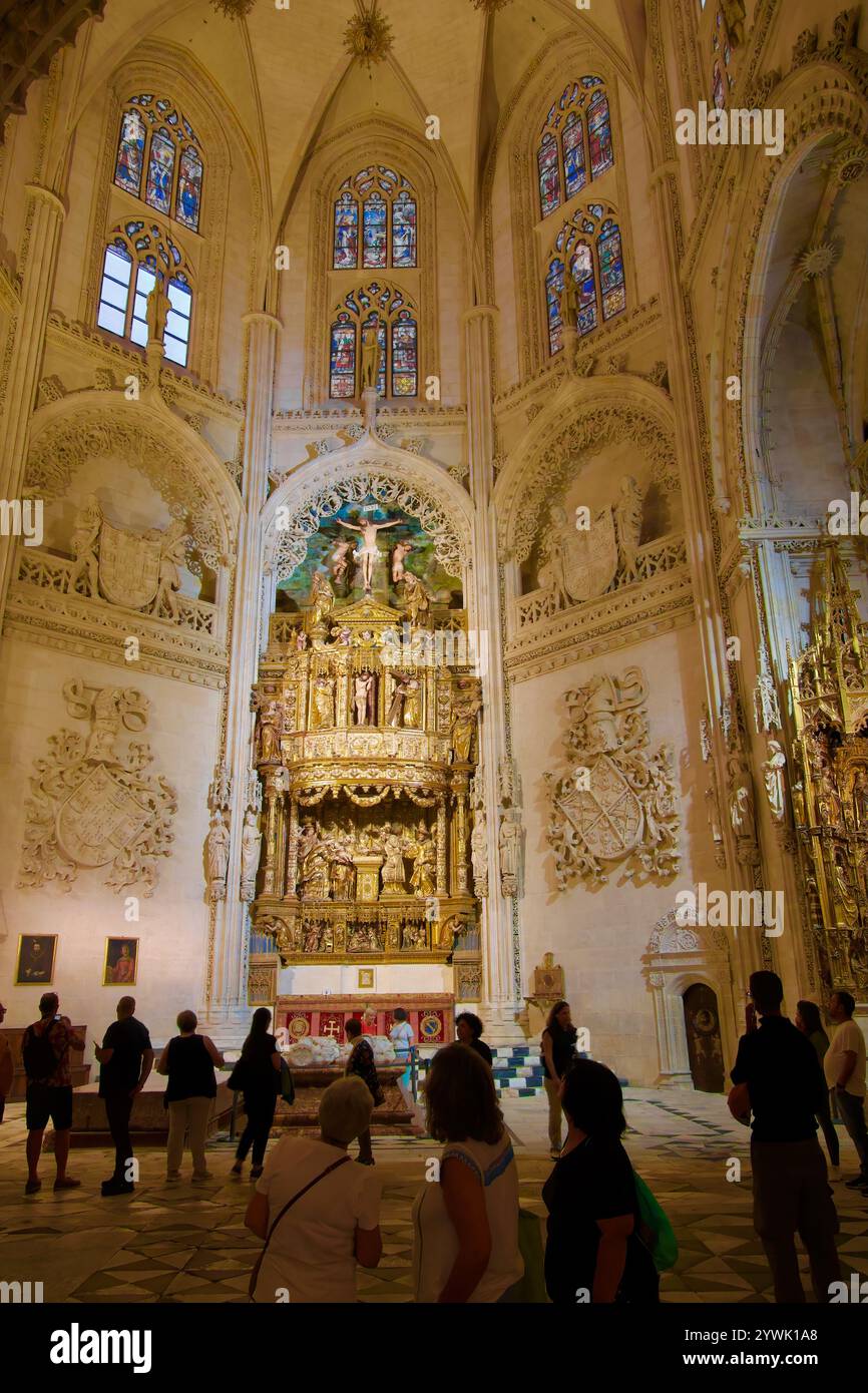 Cappella del Conestabile completata nel 1496 commissionata da Pedro Fernández de Velasco e da sua moglie Mencía de Mendoza Burgos Cathedral Burgos Spagna Foto Stock