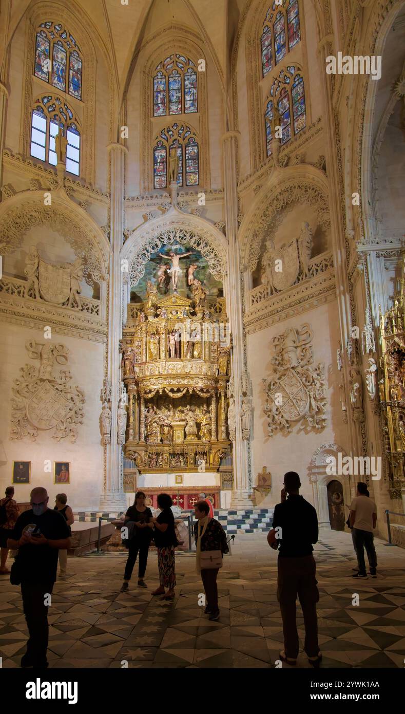 Cappella del Conestabile completata nel 1496 commissionata da Pedro Fernández de Velasco e da sua moglie Mencía de Mendoza Burgos Cathedral Burgos Spagna Foto Stock