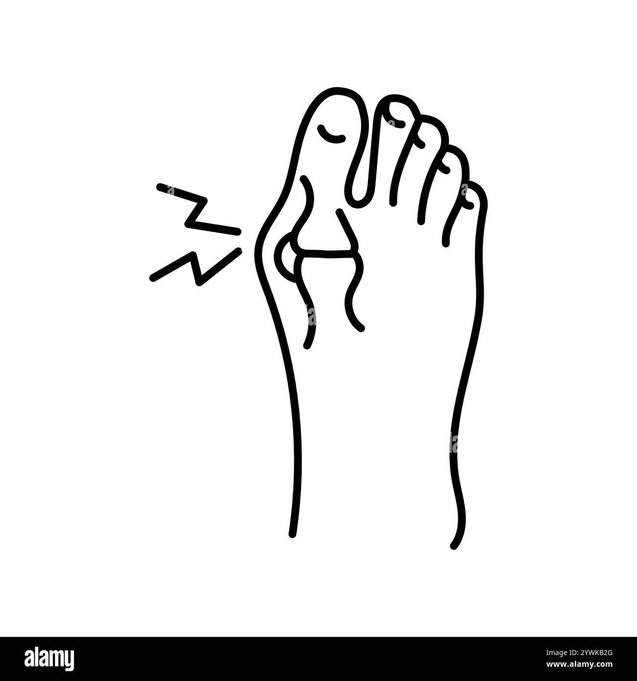 Icona della linea colorata dell'artrite psoriasica. Malattie autoimmuni. Elemento isolato vettoriale. Traccia modificabile. Illustrazione Vettoriale