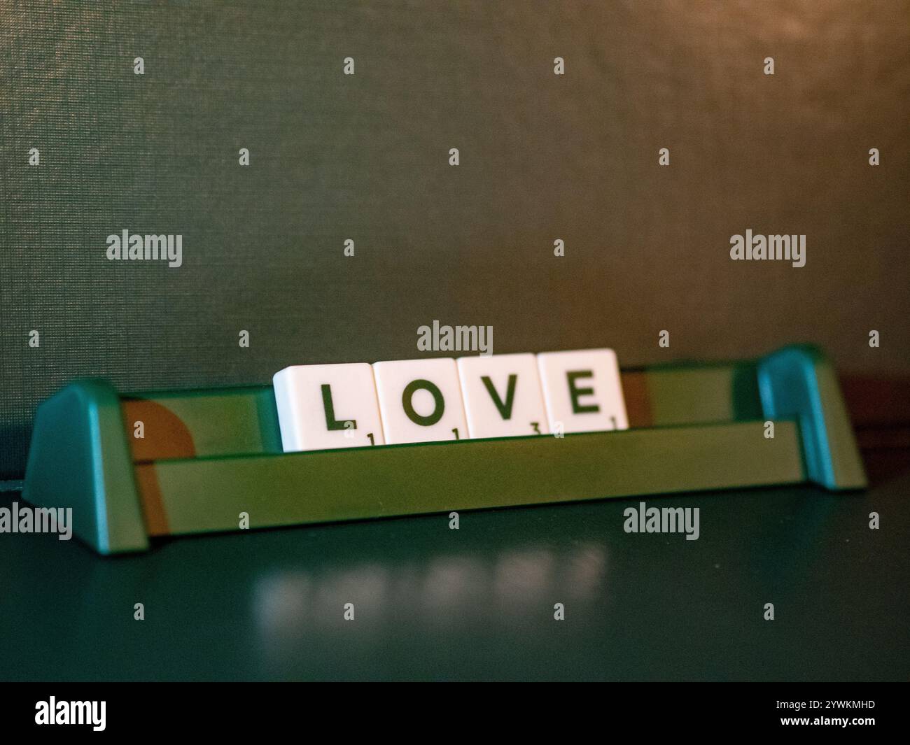 Lettere gioco di parole scrable bella atmosfera Foto Stock