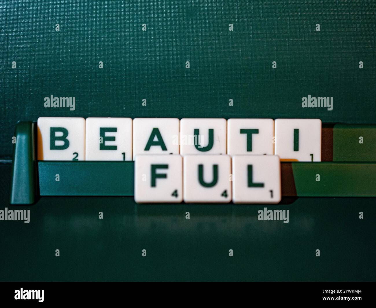 Lettere gioco di parole scrable bella atmosfera Foto Stock