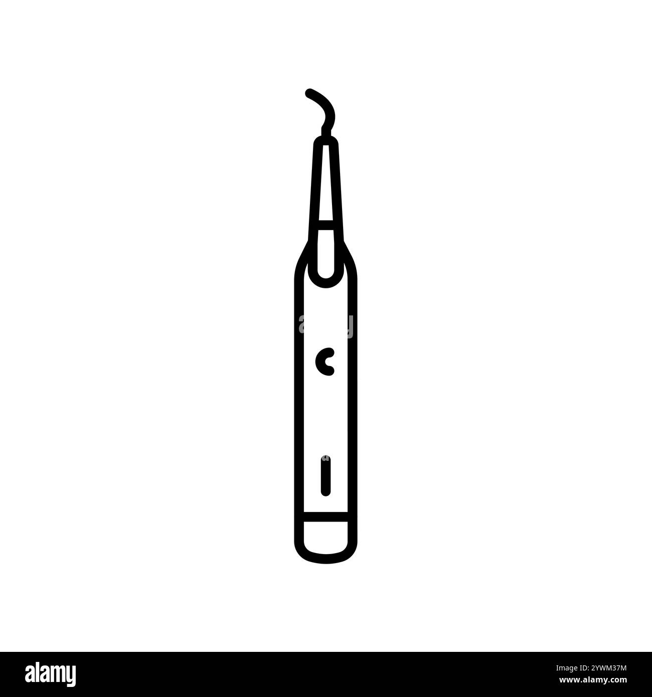 Icona nera della scala a ultrasuoni. Firma per pagina Web, app mobile, pulsante, logo. Pulsante isolato vettore. Traccia modificabile. Illustrazione Vettoriale