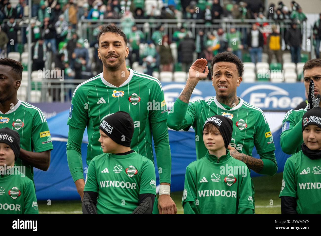 I giocatori del Radomiak Radom Leonardo Rocha e Luizão prima della partita contro Stal Mielec Foto Stock