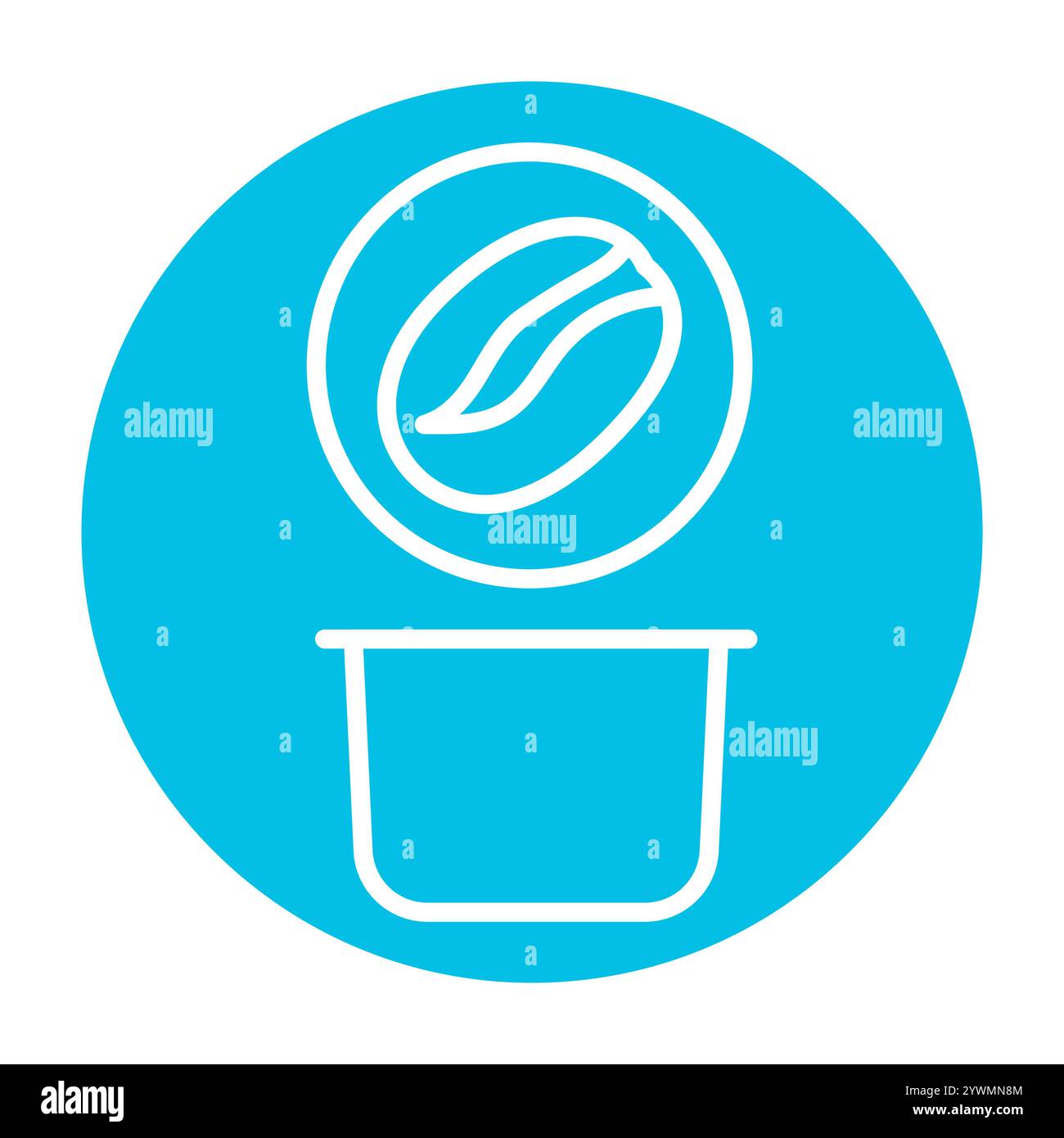 Icona della linea della cialda di caffè. Elemento isolato vettoriale. Traccia modificabile. Illustrazione Vettoriale