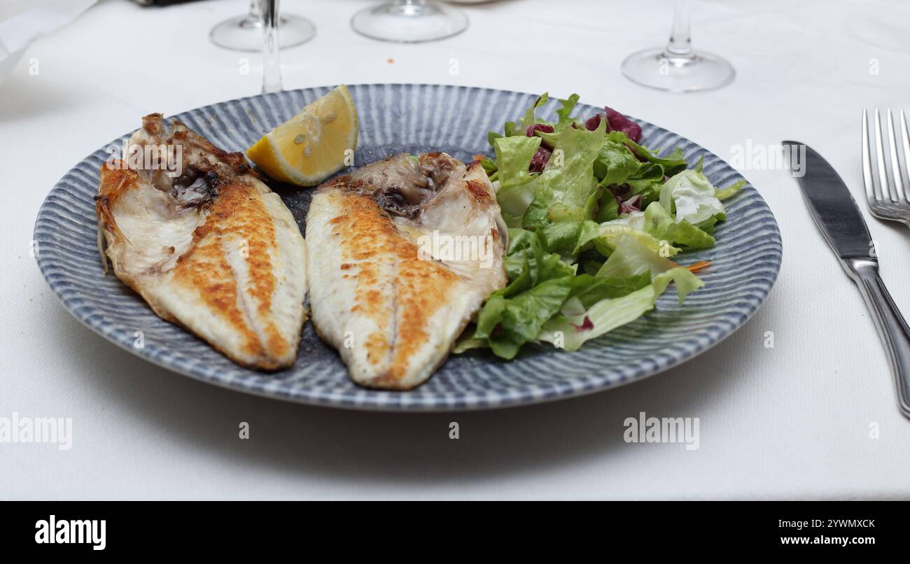 seconda portata di pesce Foto Stock