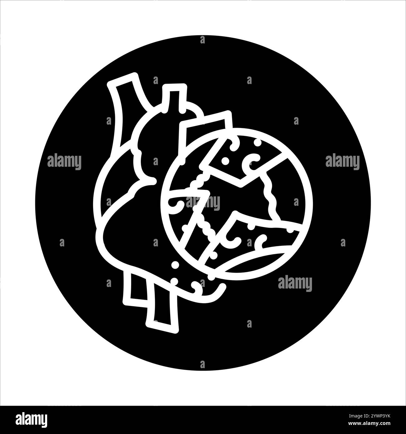 Trombosi dell'icona nera della linea cardiaca. Firma per pagina Web, app mobile, pulsante, logo. Pulsante isolato vettore. Traccia modificabile. Illustrazione Vettoriale