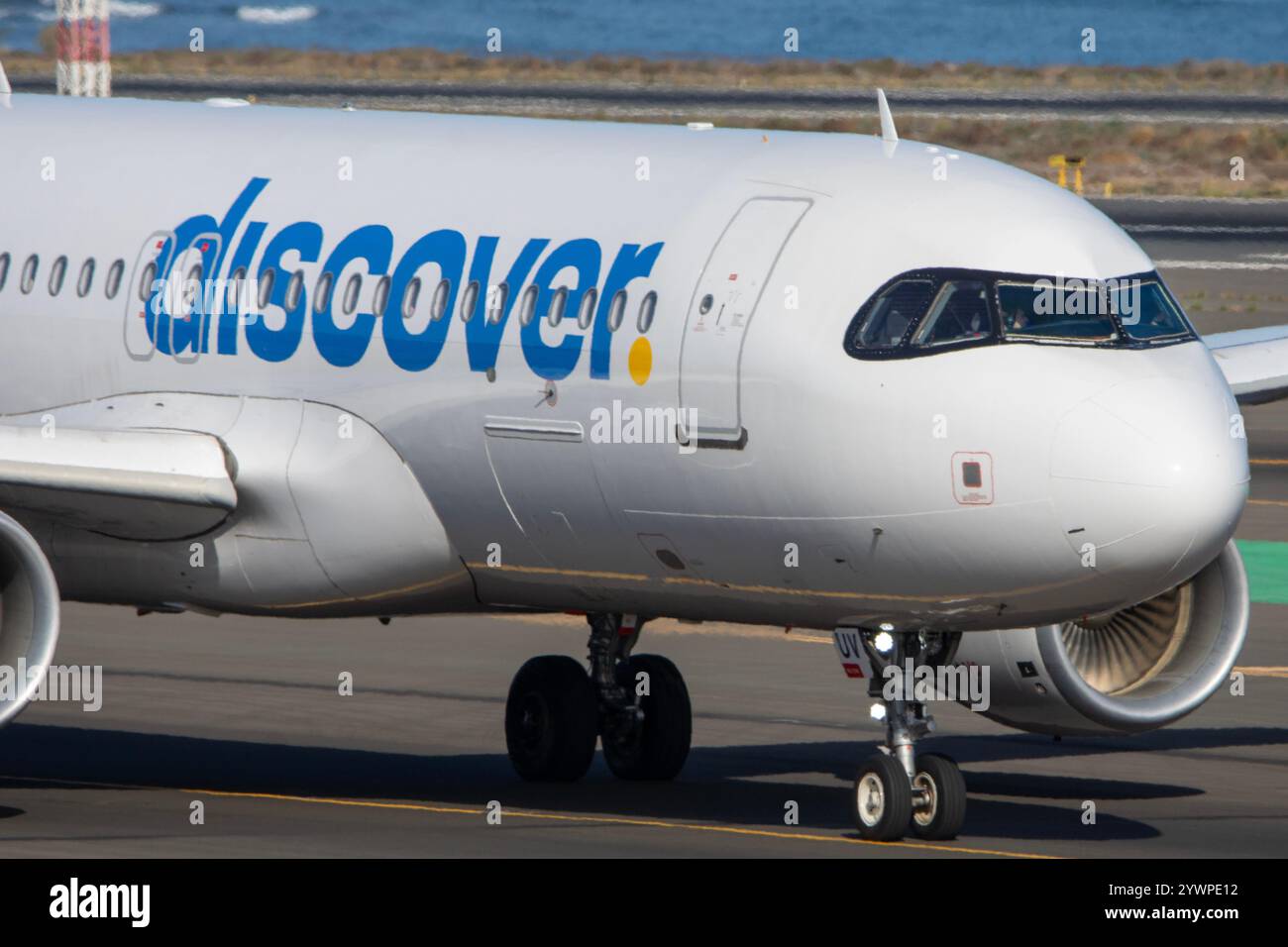 Aeroporto di Gran Canaria. Avión de Línea Airbus A320 de la aerolínea Scopri. Foto Stock