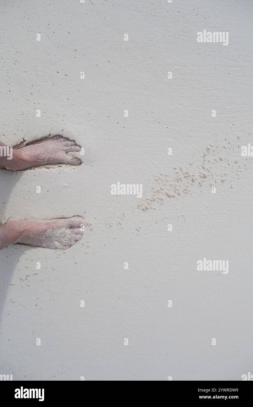 Bellissime scene sulla spiaggia alle Maldive Foto Stock