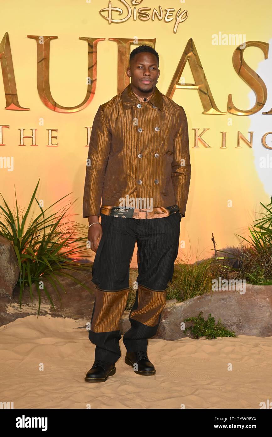 Londra, Regno Unito. 11 dicembre 2024. Maro Itoje a Mufasa, la premiere del Re Leone nel Regno Unito al Cineworld Leicester Square. Crediti: Nils Jorgensen/Alamy Live News Foto Stock