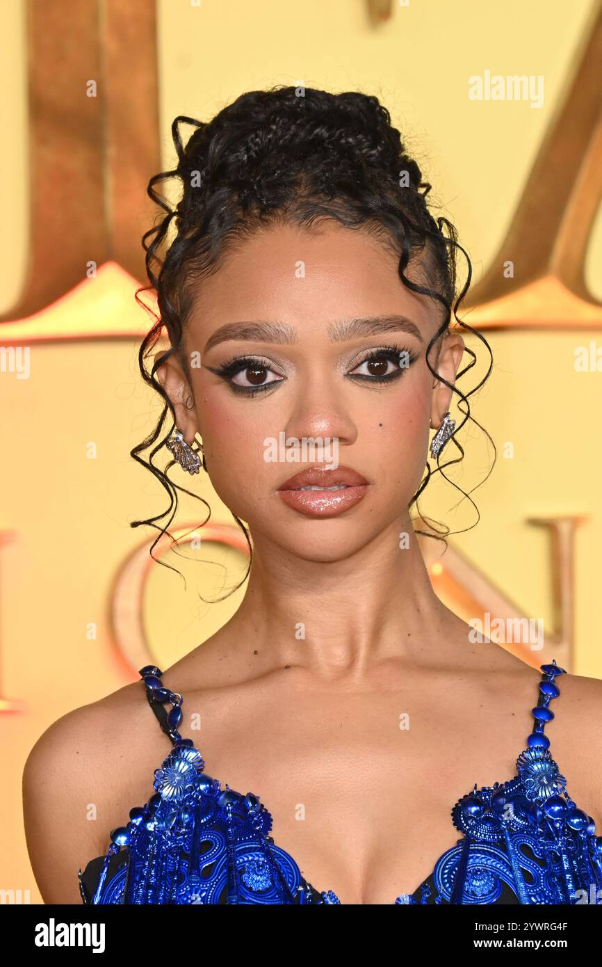 Londra, Regno Unito. 11 dicembre 2024. Tiffany Boone a Mufasa, la prima del Regno Unito del Re Leone al Cineworld Leicester Square. Crediti: Nils Jorgensen/Alamy Live News Foto Stock