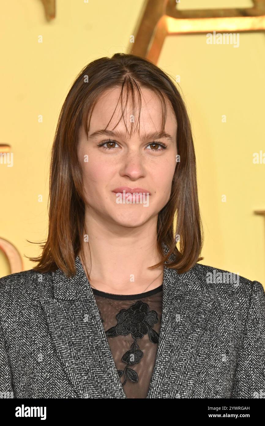 Londra, Regno Unito. 11 dicembre 2024. Clara Rugaard a Mufasa, la prima del Regno Unito del Re Leone al Cineworld Leicester Square. Crediti: Nils Jorgensen/Alamy Live News Foto Stock
