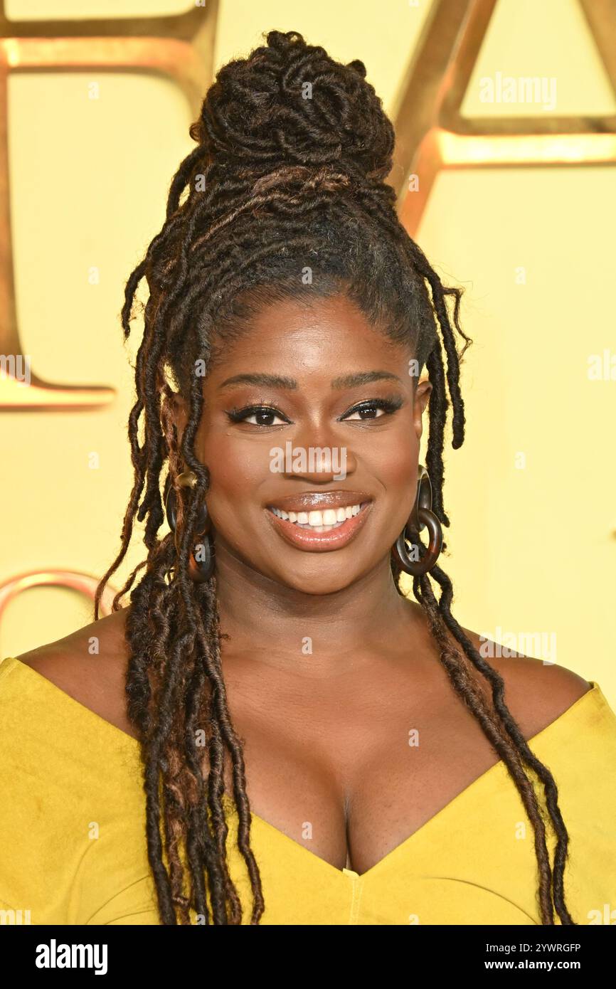 Londra, Regno Unito. 11 dicembre 2024. Clara Amfo al Mufasa, il Re Leone prima inglese al Cineworld Leicester Square. Crediti: Nils Jorgensen/Alamy Live News Foto Stock