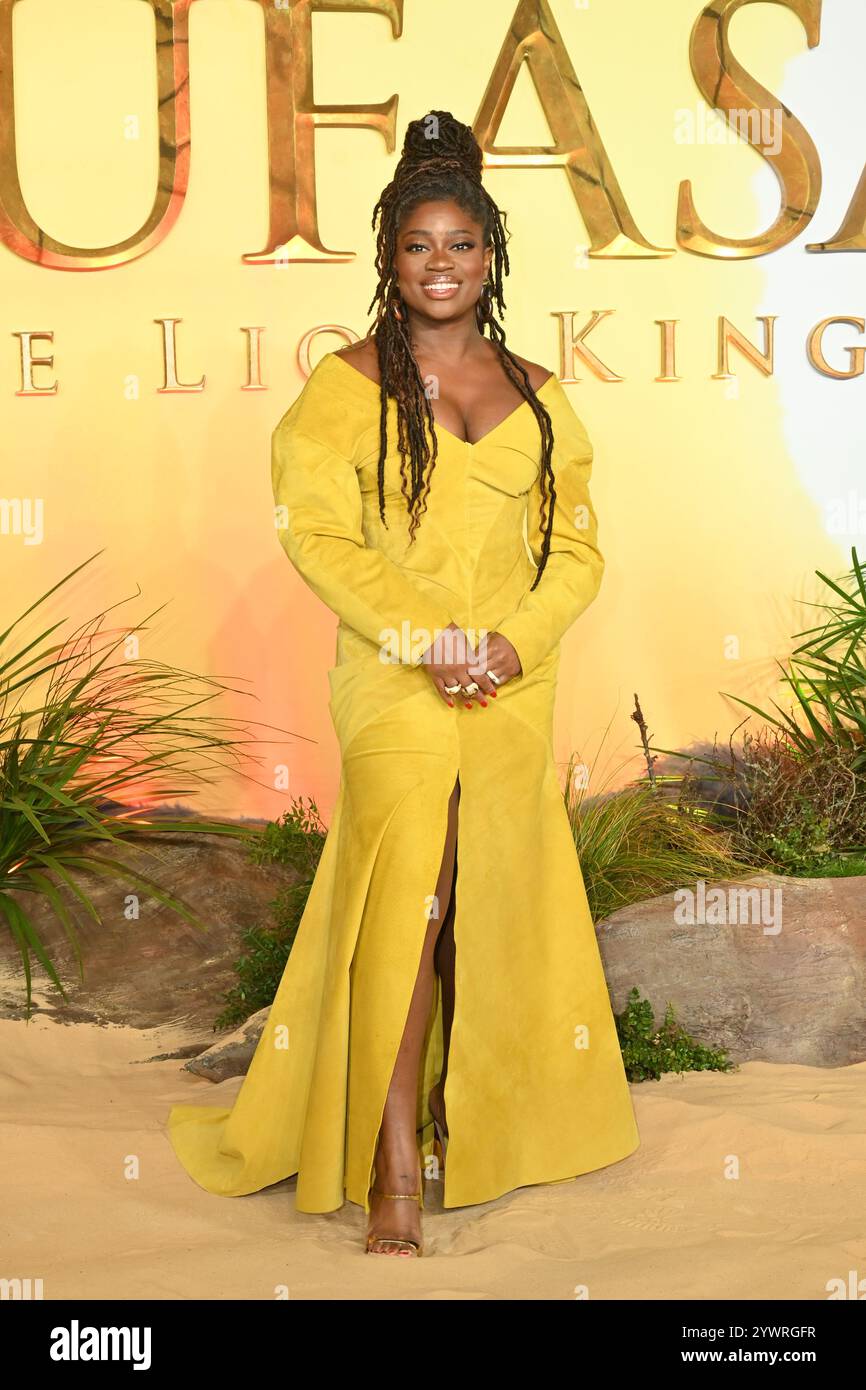 Londra, Regno Unito. 11 dicembre 2024. Clara Amfo al Mufasa, il Re Leone prima inglese al Cineworld Leicester Square. Crediti: Nils Jorgensen/Alamy Live News Foto Stock
