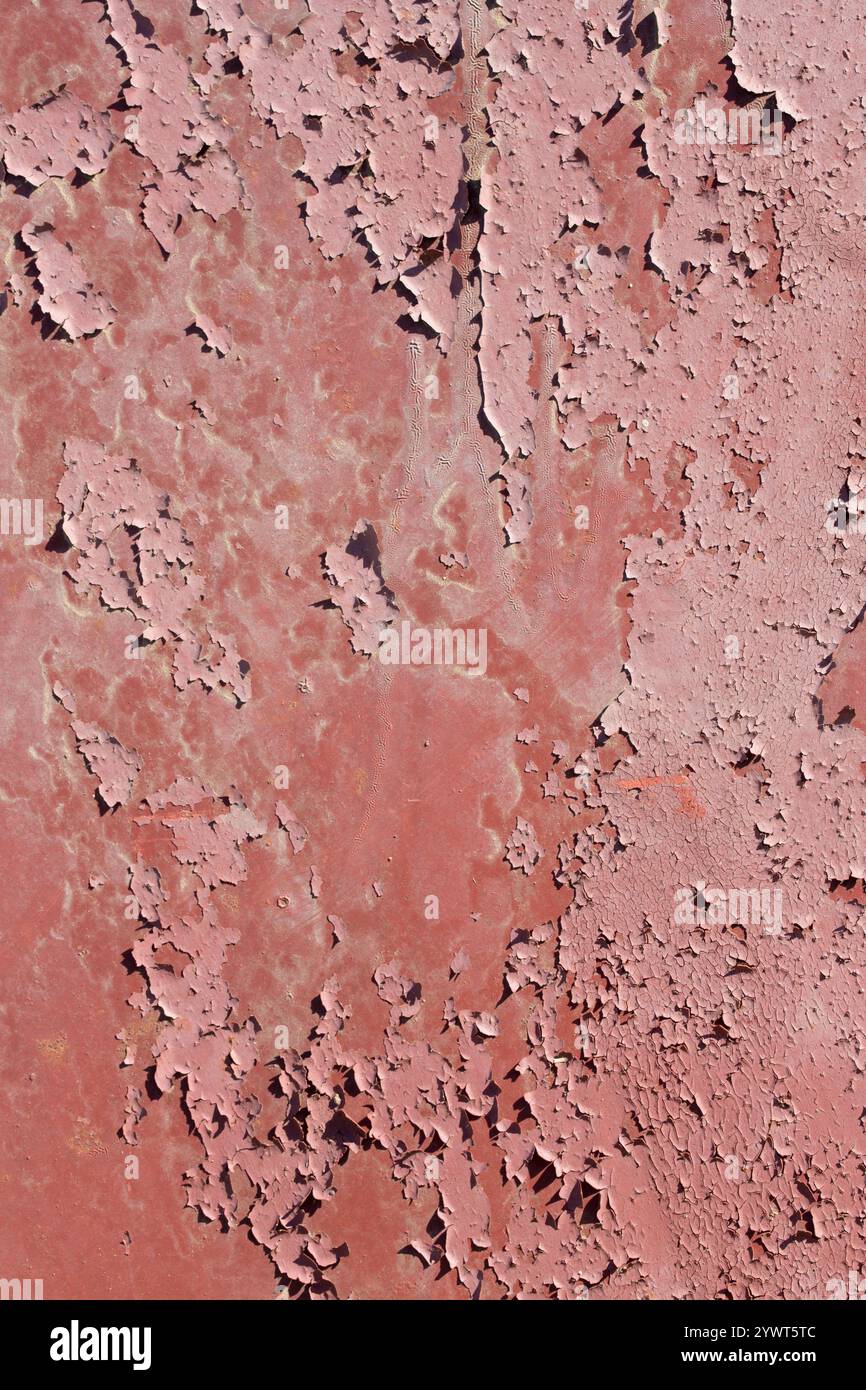 Piastra di ferro arrugginita Foto Stock