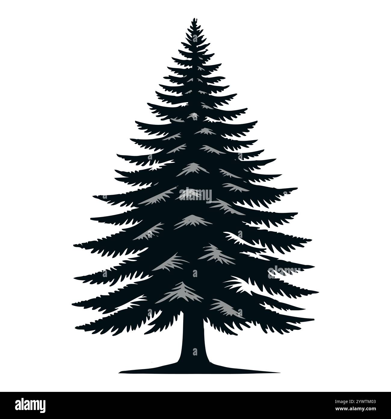 Alberi sagomati in Nature Art Illustrazione Vettoriale