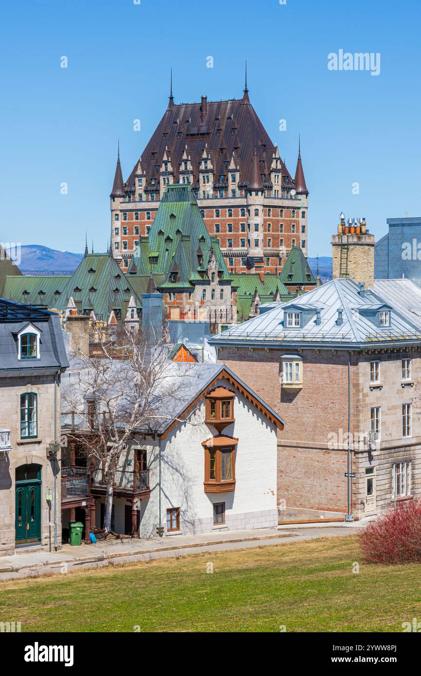 Esplorando la città vecchia di Quebec, Un'armonia di storia e natura, Quebec City, Canada Foto Stock
