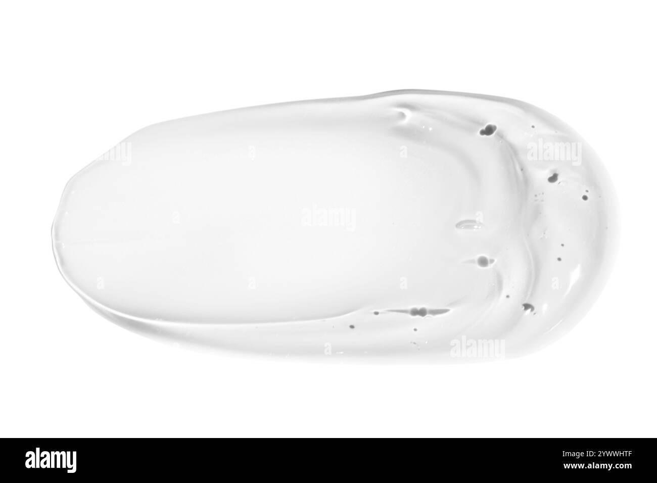 Striscio di gel trasparente su uno sfondo vuoto. Prodotto per la cura della pelle, formula idratante. Foto Stock