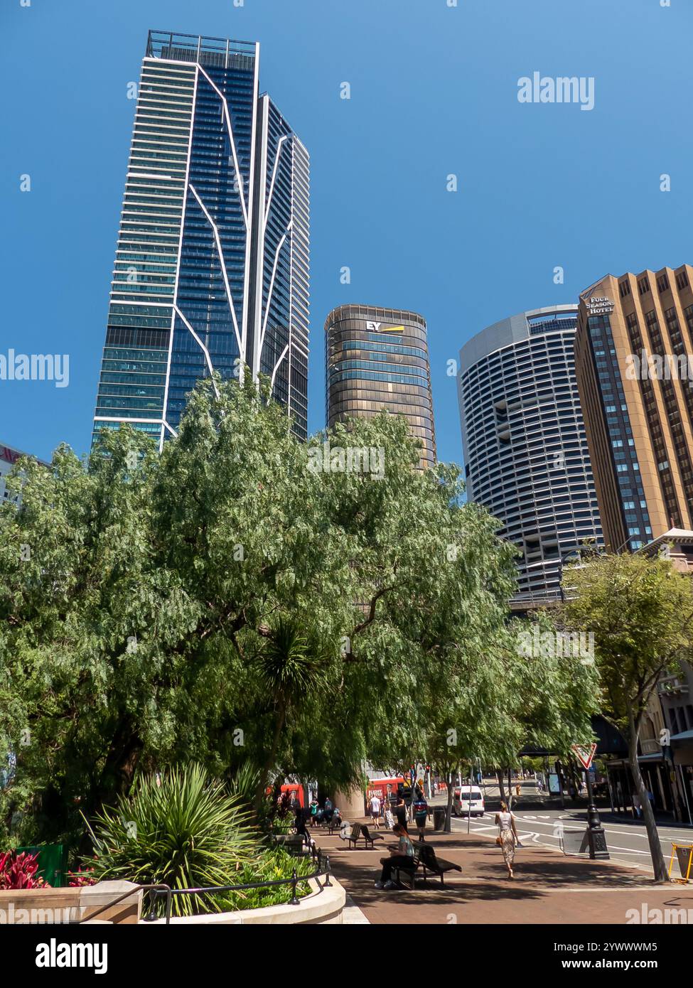Il quartiere 'The Rocks' di Sydney, con bar e ristoranti. Foto Stock