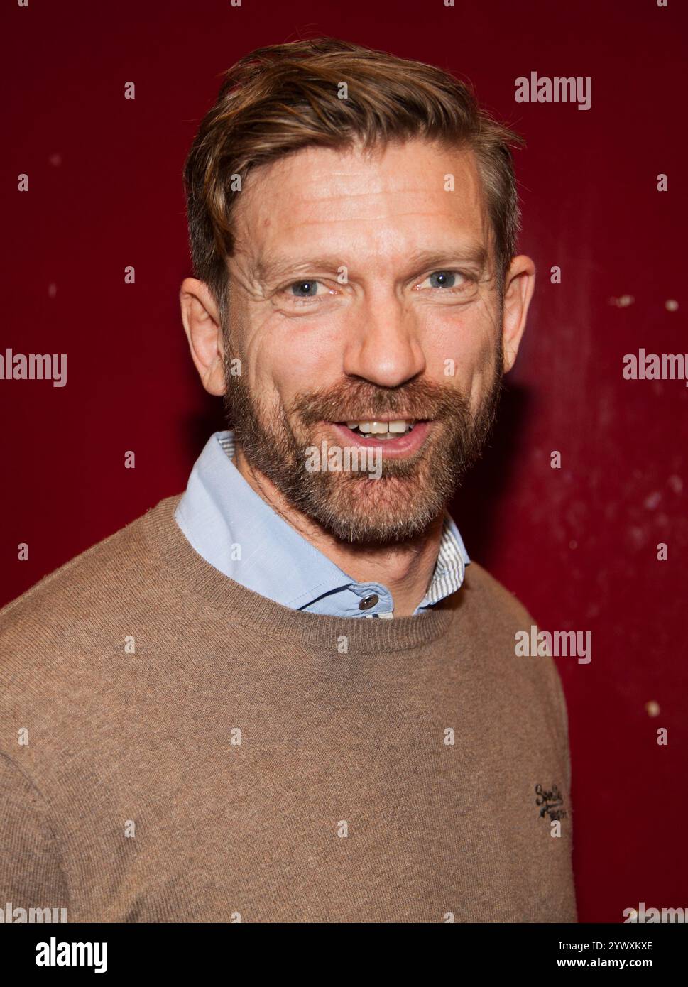 JESPER BLOMQVIST ex calciatore svedese che come centrocampista, Blomqvist faceva parte della squadra che ha vinto il triplo nel 1999 con il Manchester United. Foto Stock