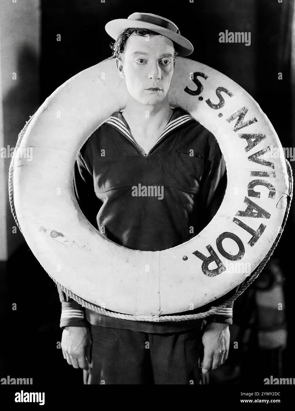 Buster Keaton nel Navigatore (Metro Goldwyn 1924) Foto Stock