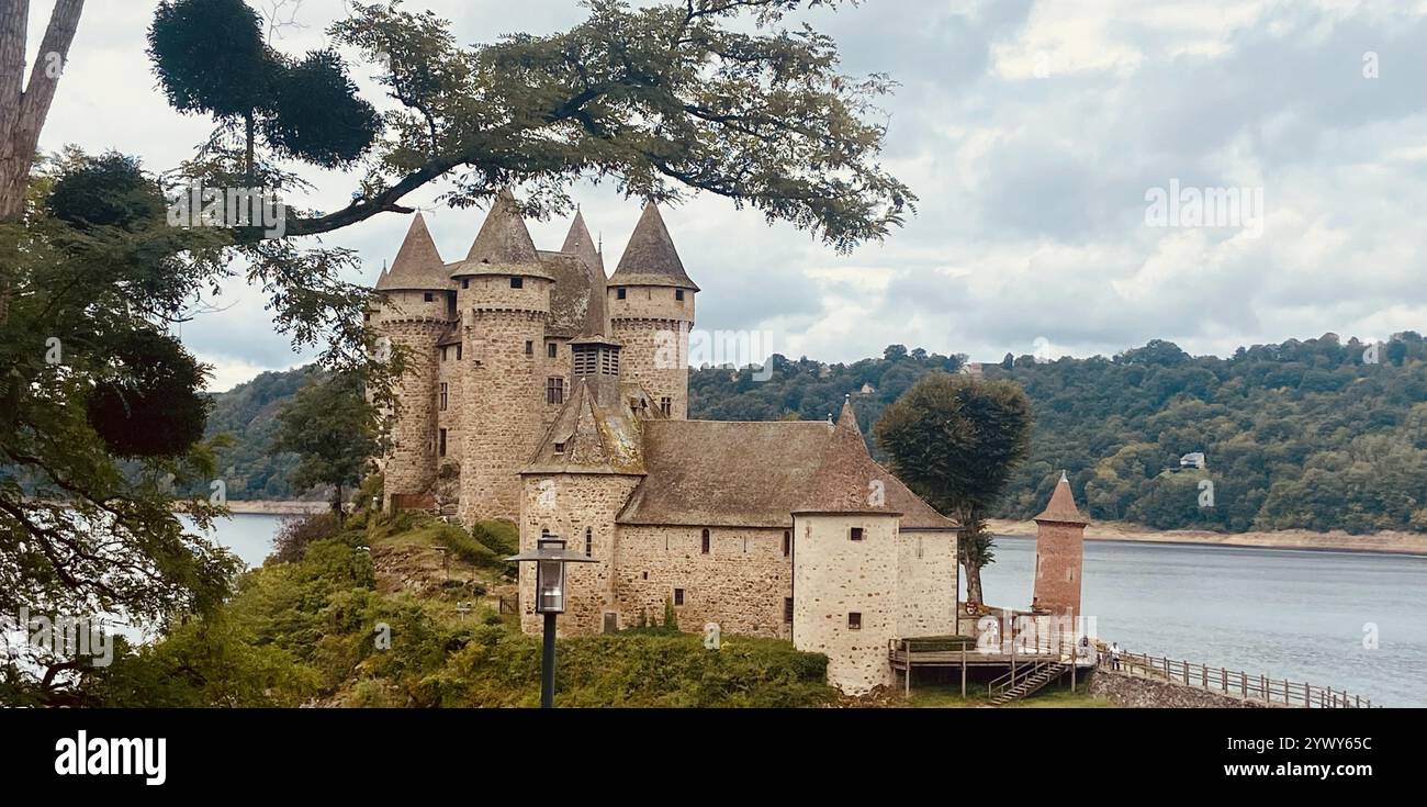 Vista dell'incantevole castello in Francia Foto Stock