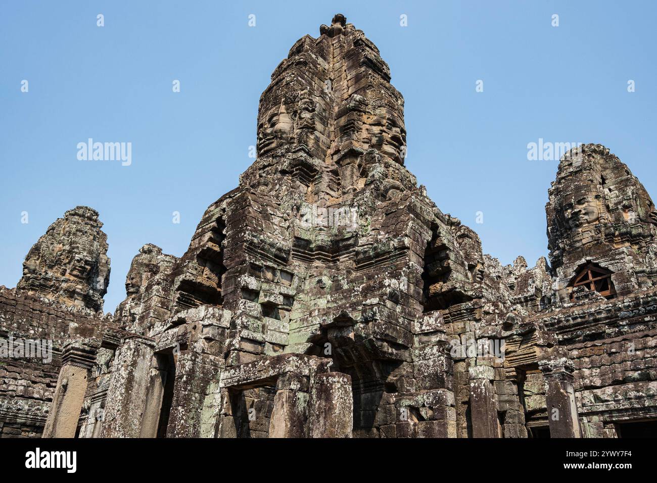Cambodge, Cambogia, 2024-02-25, Siem Reap, Angkor Temple, Angkor VAT, Khmer, rovine, scultura, architettura, arte, bassorilievo, regno Khmer Foto Stock