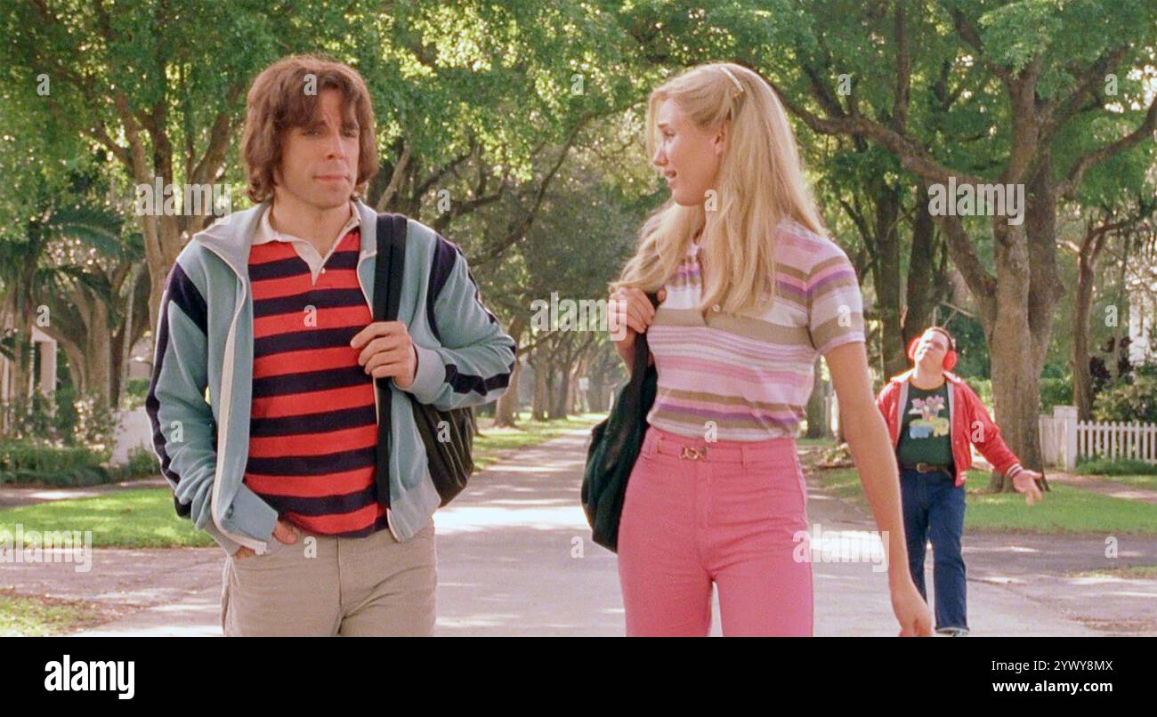 C'è QUALCOSA SU MARY 1998 film della 20th Century Fox con Cameron Diaz nel ruolo del chirurgo ortopedico Mary Jensen e Ben Stiller nel ruolo dello scrittore Ted Strohemann Foto Stock