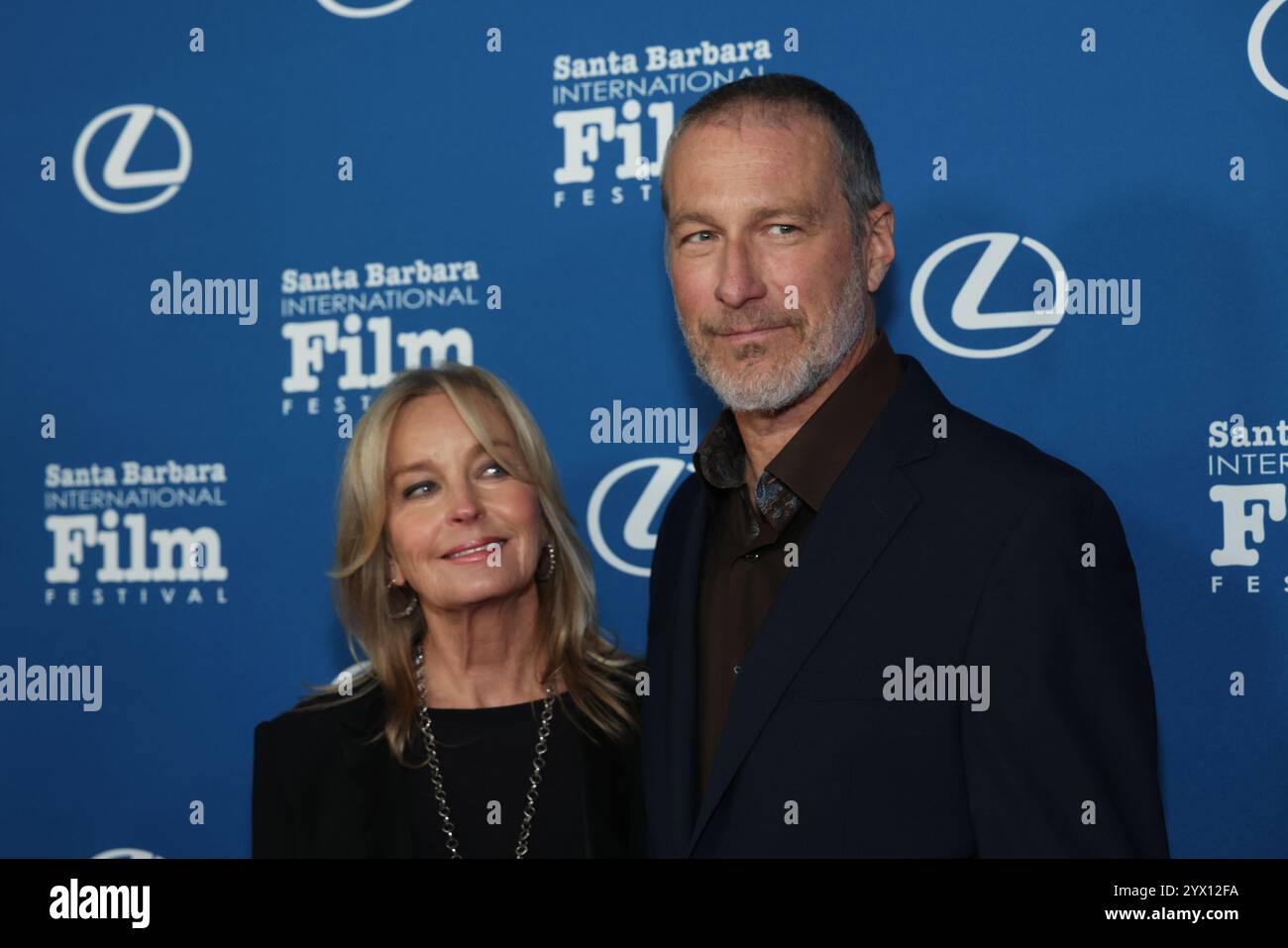 Santa Barbara, Stati Uniti. 12 dicembre 2024. Bo Derek e John Corbett presenziano al 40° Festival Internazionale del Cinema di Santa Barbara: 17° Premio annuale Kirk Douglas per l'Eccellenza nel Film onorando Will Ferrell al Ritz-Carlton Bacara Resort & Spa l'11 dicembre 2024 a Santa Barbara, California. Foto: Crash/imageSPACE credito: Imagespace/Alamy Live News Foto Stock