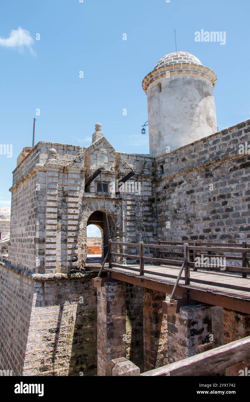 La fortezza di Castillo de Jagua e la baia di bahia de Cienfuegos, Cuba Foto Stock