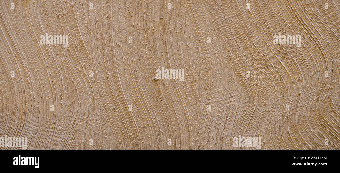 Sfondo di colore giallo pallido pastello sgranato e dipinto a pennello Foto Stock