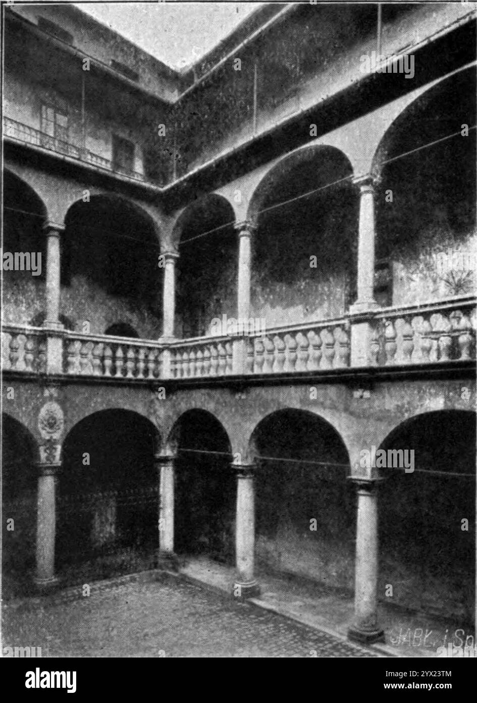 Cortile, No. 20, Central Square (Cracovia - Lepszy page 161 ritaglio). Foto Stock