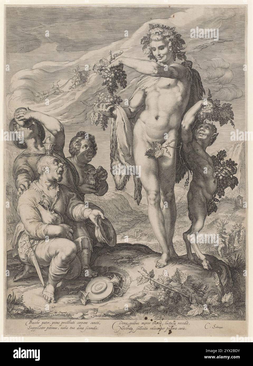 Cult of Bacco di Jan Saenredam e Hendrick Goltzius. Foto Stock