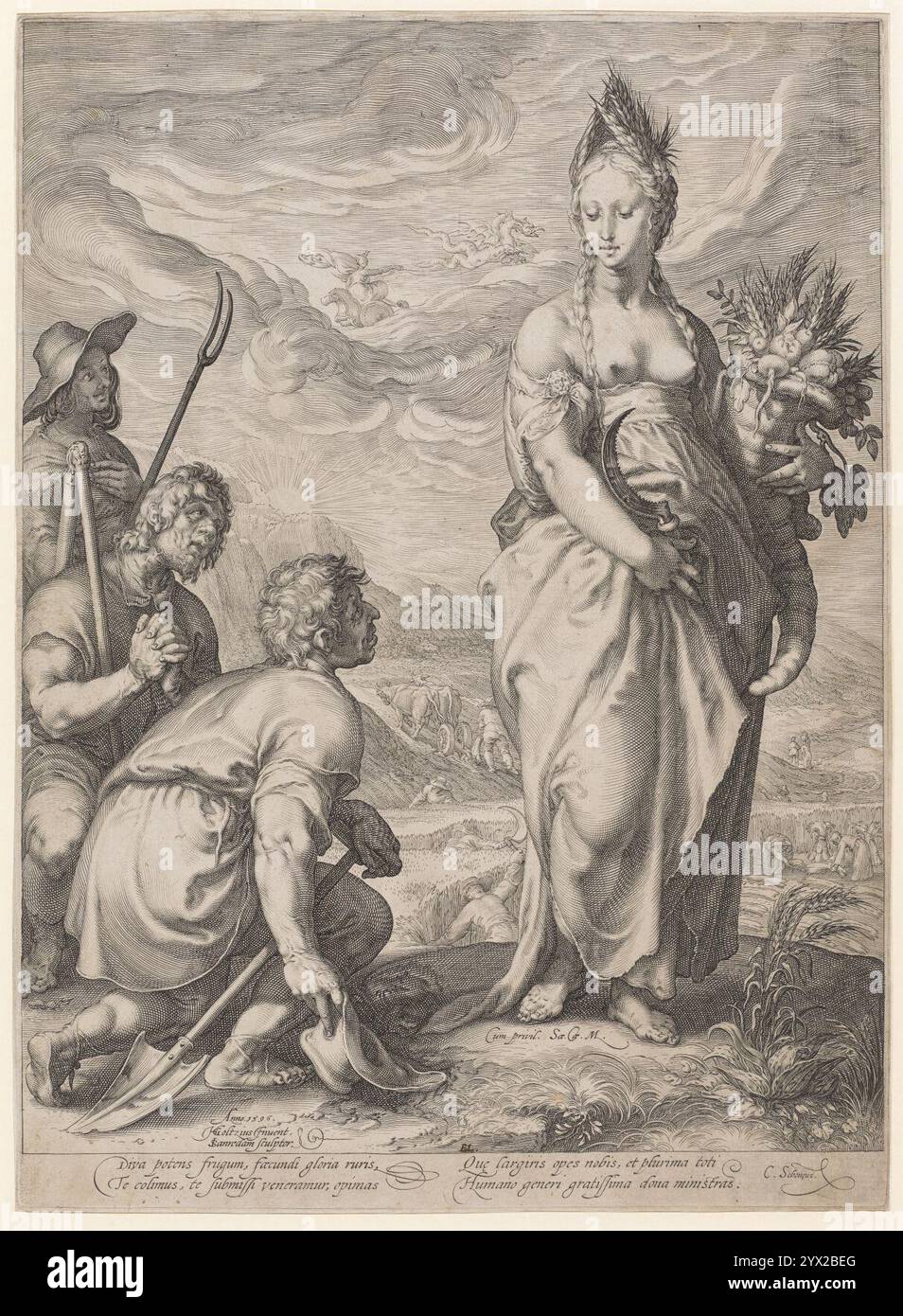 Cult of Ceres di Jan Saenredam e Hendrick Goltzius. Foto Stock