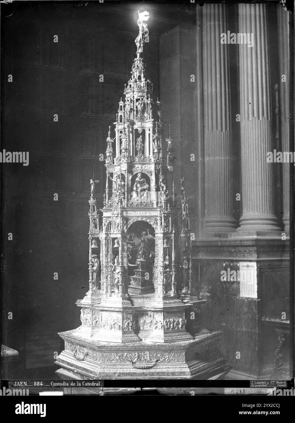 Custodia de la catedral de Jaén (destruida en 1936) - Juan Ruiz el Vandalino. Foto Stock