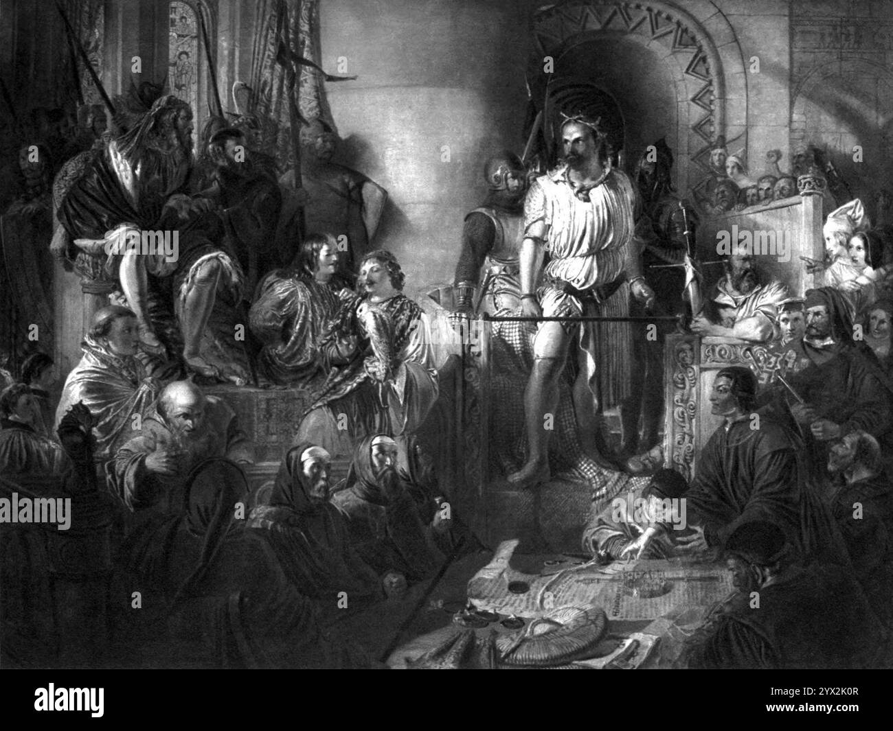 Daniel Maclise, R.A. - il processo di Sir William Wallace (ritagliato). Foto Stock