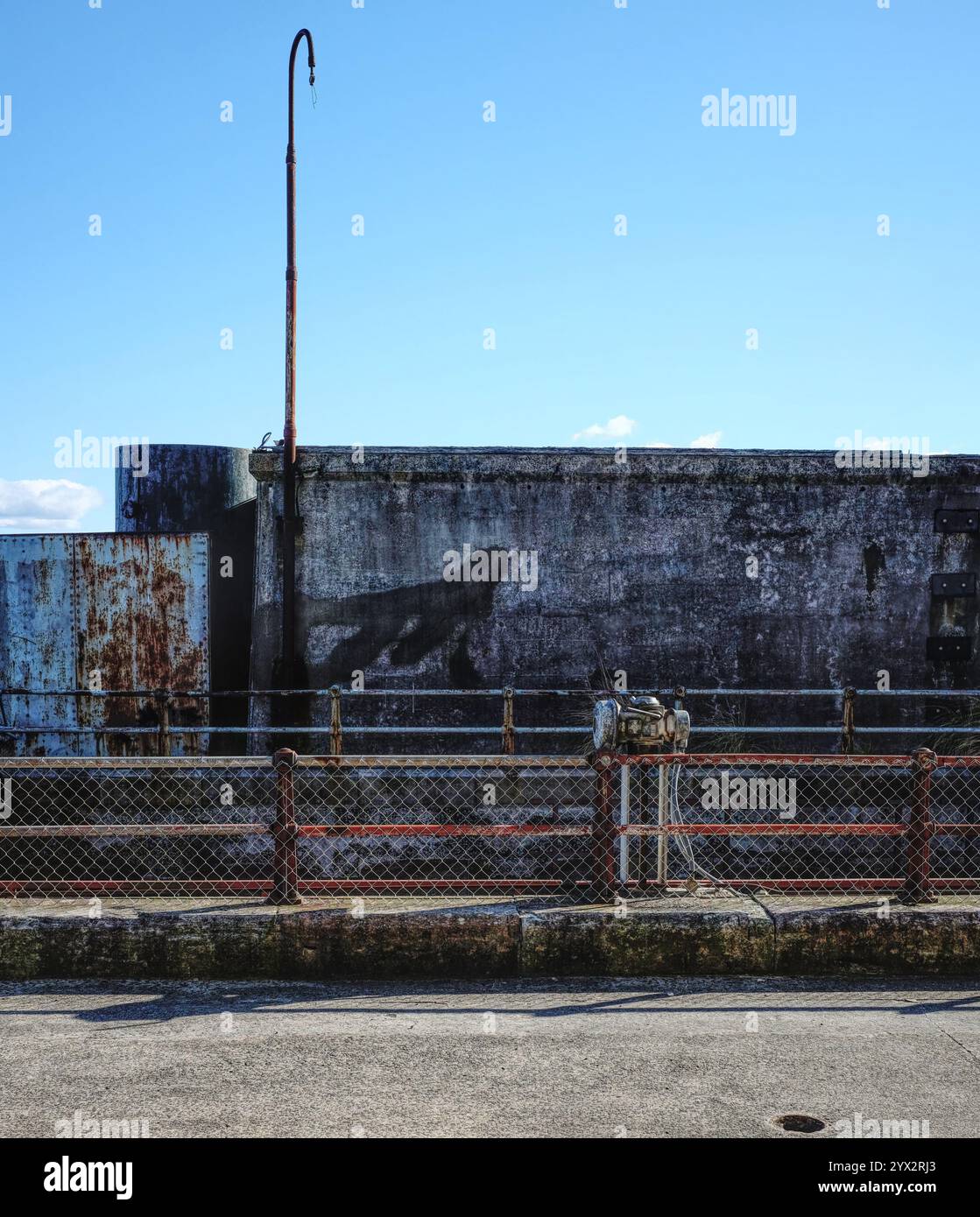 Pareti di cemento del carbone, Rope & Sling Store del Cockatoo Island Powerhouse Sydney, Australia Foto Stock