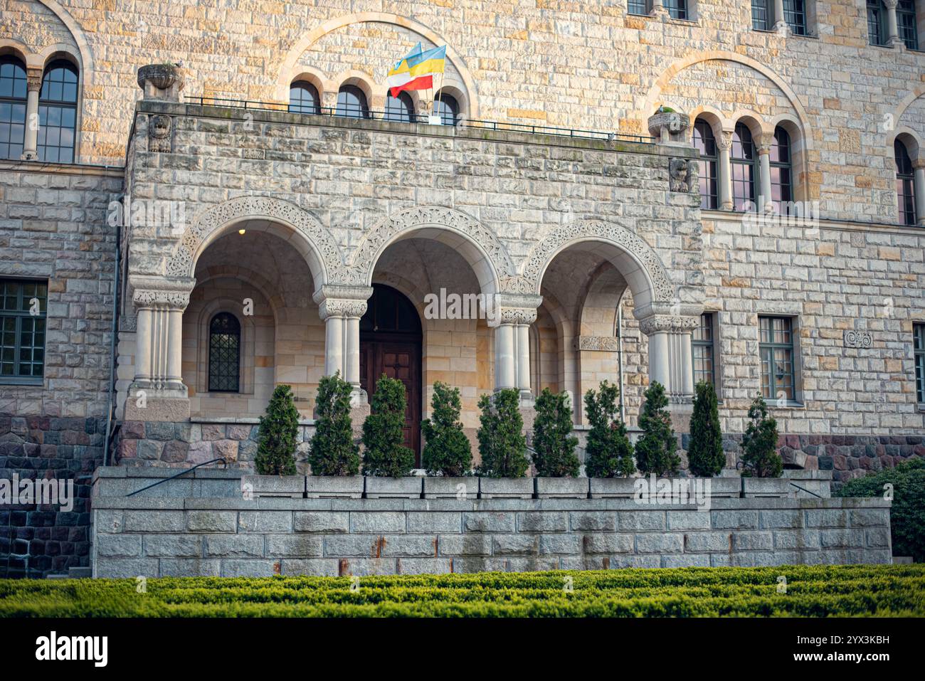 Il Castello Imperiale di Poznań, Polonia, un monumento storico costruito durante l'epoca dell'Impero tedesco Foto Stock