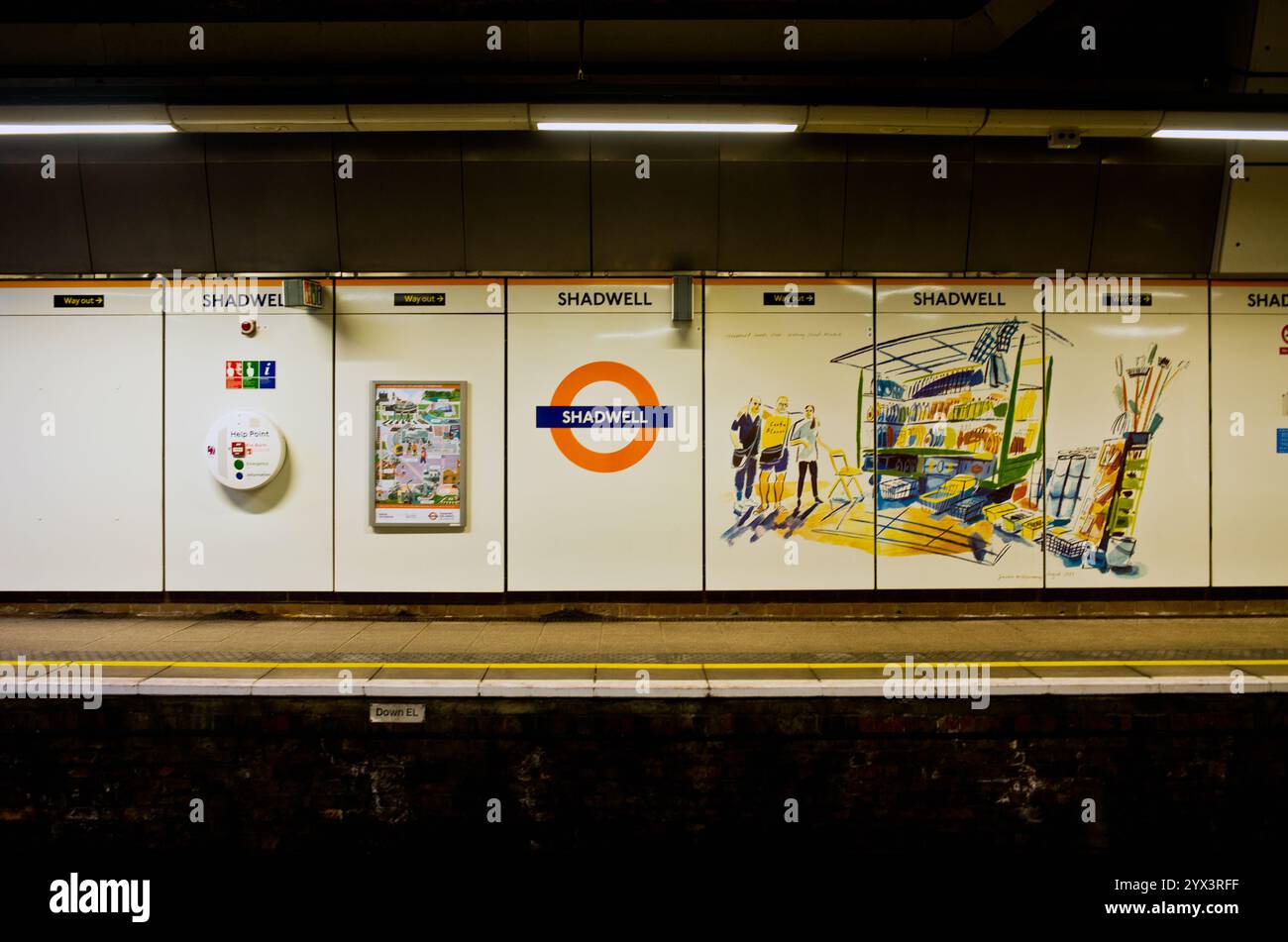 Shadwell Overground Station, Shadwell, Londra, Inghilterra Foto Stock