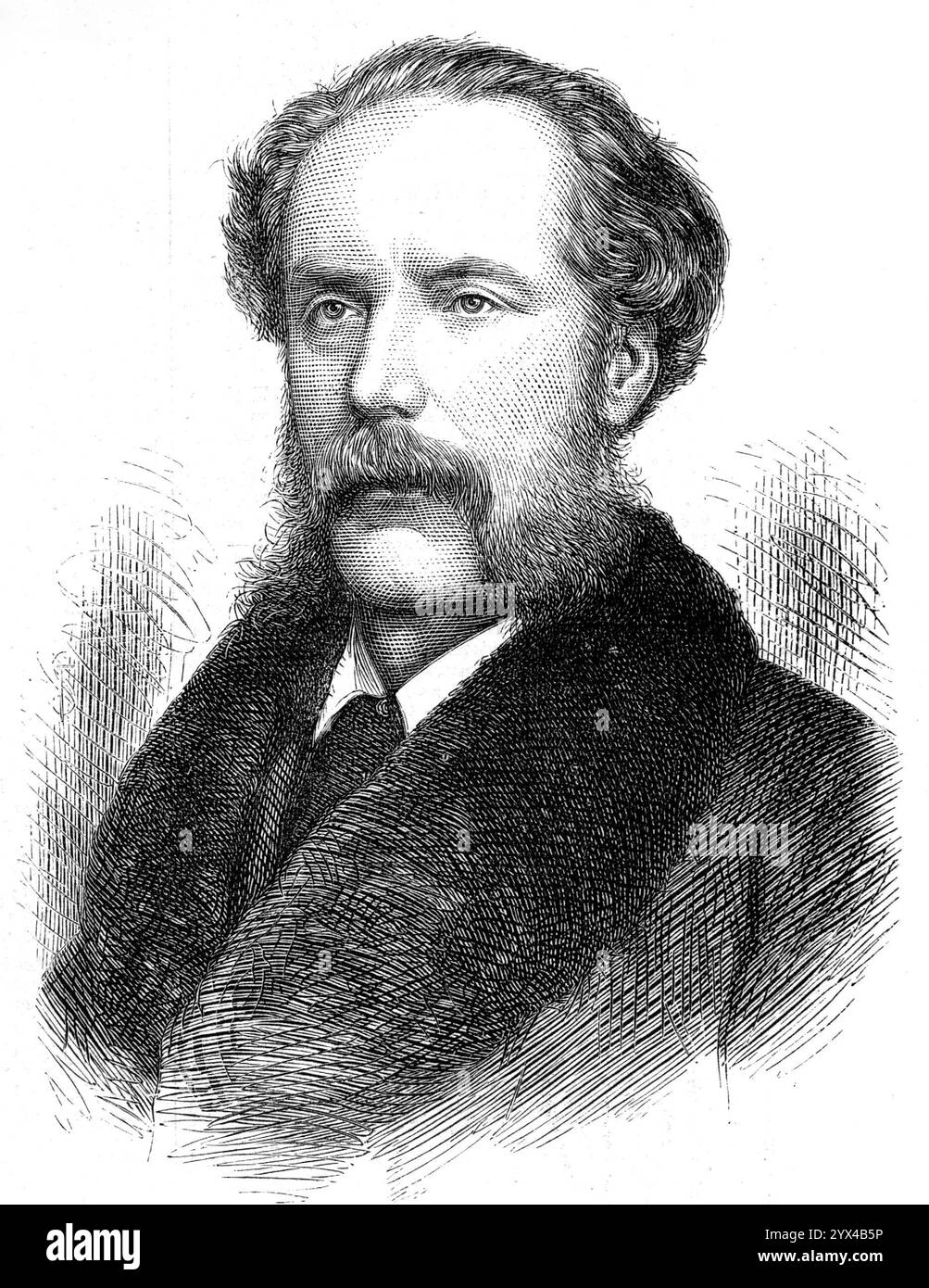 Sceriffo Perkins, 1872 anni. Incisione da una fotografia di GH&#xe9;mar, di Bruxelles. "Mr. [Frederick] Perkins è nativo di Southampton, dove era a lungo residente, ed è stato cinque volte sindaco di quella città, venendo eletto nel 1859, 1861, 1862, 1868 e 1869. Ha quarantasei anni. Sposò una figlia del signor J. R. Croskey, ultimo console americano a Southampton. Mentre ricopriva la carica di sindaco ebbe per due volte l'onore di intrattenere il Principe e la Principessa del Galles. Presentò al Bishop's Waltham Infirmary una statua del defunto Principe consorte, che fu svelata dalla principessa Elena, AC Foto Stock