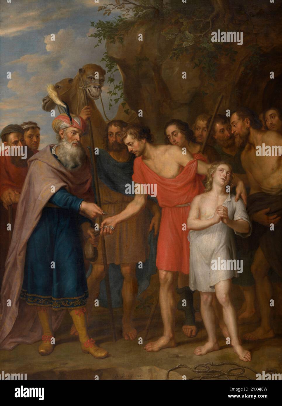 Joseph venduto dai suoi fratelli nel 1744. Foto Stock